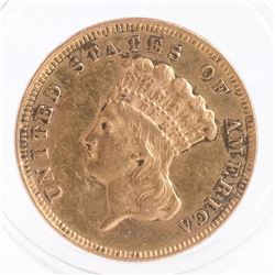 1879 $3 Dollar Gold, V.F.