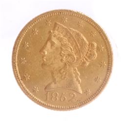 1852-C $5 Gold Liberty Head, A.U.