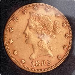 1882 $10 Gold Liberty Head X.F.