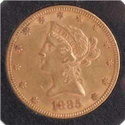 1885 $10 Gold Liberty Head, X.F.