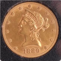 1889-S $10 Gold Liberty Head, B.U.