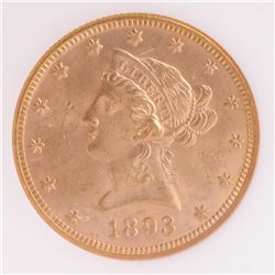 1893 $10 Gold Liberty Head, MS 63