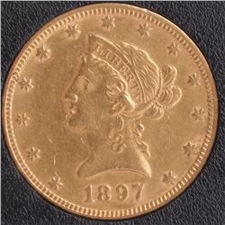 1897 $10 Gold Liberty Head, X.F.