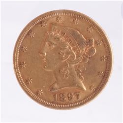1897-S $5 Gold Liberty Head, X.F.
