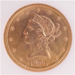 1901-S $10 Gold Liberty Head, MS 63