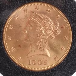 1902-S $10 Gold Liberty Head, MS 65