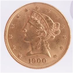 1900 $5 Gold Liberty Head, MS 63