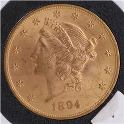 1894 $20 Gold Liberty Head, MS 64