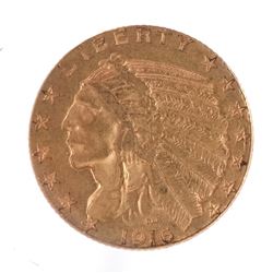 1916-S $5 Gold Indian Head, V.F.