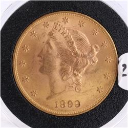 1899 $20 Gold Liberty Head, MS 64