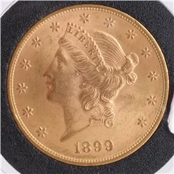 1899 $20 Gold Liberty Head, MS 64