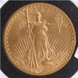 1907 $20 Gold Saint Gaudens, MS 63