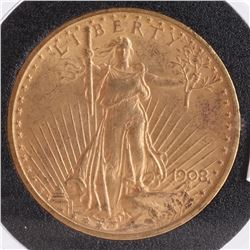 1908 $20 Gold Saint Gaudens, MS 63