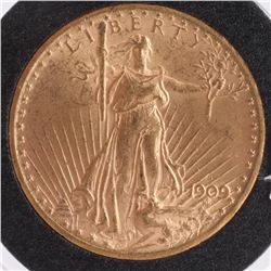 1909-S $20 Saint Gaudens, MS 60