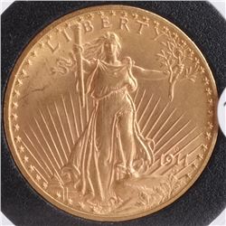 1911-D $20 Gold Saint Gaudens, MS 64