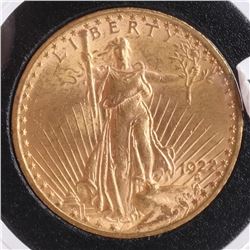 1922 $20 Gold Saint Gaudens, MS 62