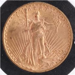 1923 $20 Gold Saint Gaudens, MS 62