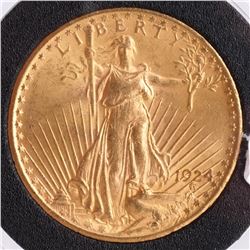 1924 $20 Gold Saint Gaudens, MS 65