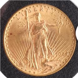 1924 $20 Gold Saint Gaudens, MS 65