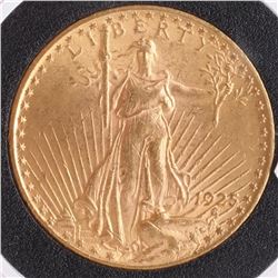 1925 $20 Gold Saint Gaudens, MS 63