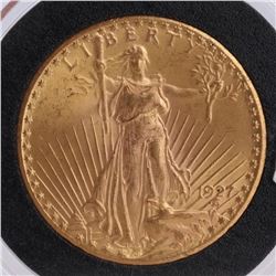 1927 $20 Gold Saint Gaudens, MS 63