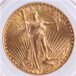 1927 $20 Gold Saint Gaudens, MS 64