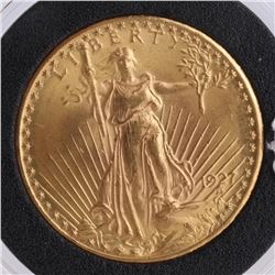 1927 $20 Gold Saint Gaudens, MS 65