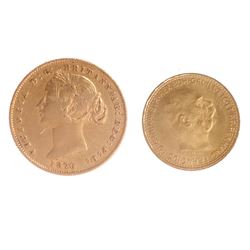 2 Gold, 10 Corona Austria, 1 Australia