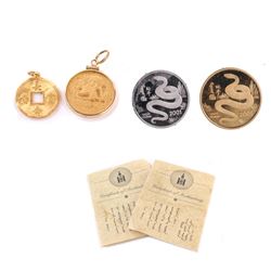 4 China Gold & Platinum Coin Sets