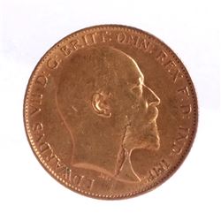 1902 Great Britain 1/2 Sovereign, Gold