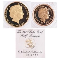 1998 1/2 Sovereign, Australian $100