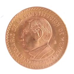 1957 Mexico Gold, 10 Pesos