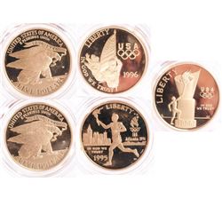 1995 $5 Olympic Proof, 5 Gold Coins