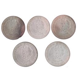 5 1965 Lima Silver Coins 20
