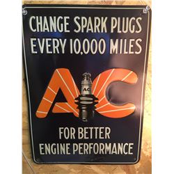 AC SPARK PLUGS, SST, EMBOSSED SIGN, DATED: 5, 1929