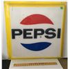 Image 1 : PLASTIC PEPSI SIGN, 28.5" SQUARE