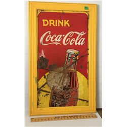 COCA-COLA TIN SIGN, 17" X 32"