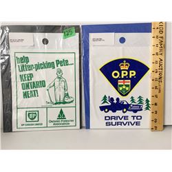 GR OF 2 LITTER BAGS FROM EARLY 70'S  OPP, BP