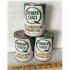 Image 1 : GR OF 3 QUAKER STATE AVIATION OIL, U.S. QT TINS, FULL