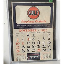 GULF CALENDAR 1957