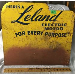 LELAND ELECTRIC MOTORS SIGN, SST, 20" X 22"