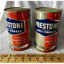 GR OF 2 PRESTONE 1 QT TINS, FULL