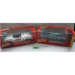 GR OF 2 JOHNNY LIGHTNING 1:24 SCALE DIECAST CARS, '65 PONTIAC, '57 OLDS