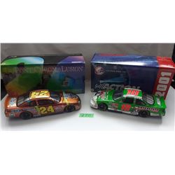 GR OF 2 NASCAR 1:24 SCALE DIECAST, JEFF GORDON, BOBBY LABONTE CARS, W/BOX