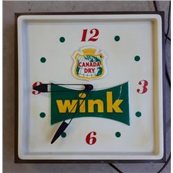 WINK CLOCK, ILLUMINATING - WORKING