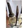 Image 1 : GLASS OIL BOTTLE W / SPOUT & CARRIER
