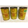 Image 1 : GR OF 3, AREOSHELL OIL CANS, 1 QT SIZE