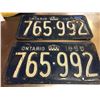 Image 1 : PAIR OF 1955 LICENCE PLATES