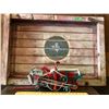 Image 1 : ERNEST BROS MODEL THRASHING MACHINE W/EARLY ADVERTISING BOARD