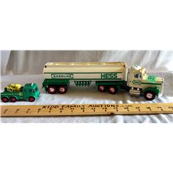 GR OF 2, HESS FUEL TRUCK W/WORKING LIGHTS, LESNEY BP SERVICE TRUCK